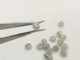3.2-3.5mm Approx Gray White Sparkling Diamonds, Faceted Rondelle Bead 0.5mm Hole