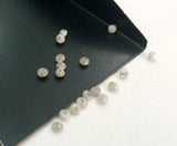 3mm Gray White Sparkling Diamonds, Faceted Diamond Rondelle Beads, 0.7mm Hole