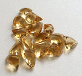 8-11mm Citrine Cut Stone, Citrine Fancy Faceted Trillion Shape, 3 Pcs, Loose