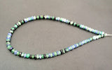 3-4mm Emerald And Sapphire Faceted Rondelle Beads, Emerald Sapphire For Necklace