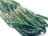 4.5-5mm Green Emerald Shaded Faceted Rondelle Beads, Emerald Faceted Rondelles