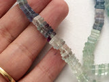 5-5.5 mm Fluorite Heishi Beads, Aqua Green Fluorite Plain Heishi Beads, Fluorite