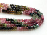 4-4.5mm Multi Tourmaline Faceted Rondelle Beads, Multi Tourmaline For Necklace