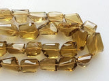 14 mm To 23 mm Beer Quartz Faceted Tumble Beads, AAA Gems, Beer Quartz Step Cut