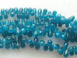 3x5-5x7 mm Neon Blue Apatite Plain Tear Drop Beads, Apatite Briolettes, Neon