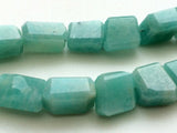 9-15 mm Amazonite Step Cut Nuggets, Amazonite Faceted Bead, Amazonite Necklace