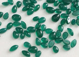 4x5mm-6x8mm Green Onyx Mix Shape Gemstone Lot, Green Onyx Plain Oval Pear Stone