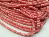 4.5-7.5mm Rhodochrosite Plain Rondelle Beads, Natural Rhodochrosite Beads