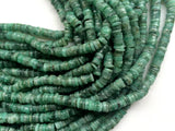 6mm Emerald Tyre Bead, Emerald Spacer Bead, Emerald Wheel For Necklace, Emerlad