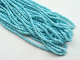 5-5.5mm Peruvian Blue Opal Beads, Natural Blue Opal Plain Tyre Beads, Blue Opal