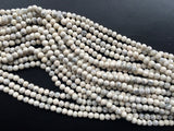 6mm Howlite Plain Round Beads, Natural Howlite Plain Ball Beads, 13 Inch Howlite