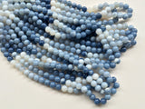 8-9mm Blue Opal Plain Rondelle Beads, Blue Opal Smooth Round Balls, Blue Opal