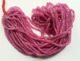3-4mm Pink Sapphire Faceted Rondelle Bead, Natural Sapphire Bead, Pink Sapphire