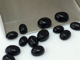 5-7mm Black Onyx Plain Oval Cabochon, Black Onyx Flat Back Cabochons