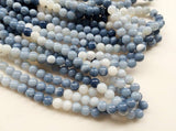 8-9mm Blue Opal Plain Rondelle Beads, Blue Opal Smooth Round Balls, Blue Opal