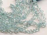5 mm Blue Aquamarine Faceted Heart Briolettes, Aquamarine Heart Bead For Jewelry