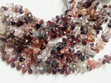 5x7 mm Multi Spinel Faceted Pear Beads, Natural Spinel Briolette Beads, Multi