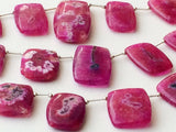 17x19 mm-21x42 mm Pink Solar Quartz, Solar Quartz Rectangle Beads, Drilled