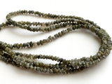 2.5-3.5mm Green Rough  Raw Natural Diamonds Beads (4IN To 8IN Option)