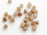 2.5-3mm Pink Peach Rough Diamond Cube For Jewelry, Diamond Box (1Ct To 2Ct)