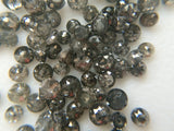 2-3mm Salt And Pepper Rose Cut Diamond Nats Diamond For Jewelry (2Pc To 8Pc)