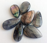 16x23mm-17x36mm Labradorite Plain Pear Stone, Rare Purple Fire Labradorite 4 Pcs