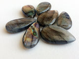 16x23mm-17x36mm Labradorite Plain Pear Stone, Rare Purple Fire Labradorite 4 Pcs