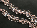 5-7 mm Rose Quartz Beads Faceted Heart Beads, Rose Quartz Briolettes, Rose