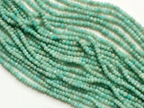 4-4.5mm Amazonite Beads, Amazonite Faceted Rondelle Beads, 13 Inch Amazonite