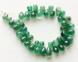 3x5 mm-4x6 mm Emerald Plain Teardrop Briolettes, Emerald Beads, Green Emerald