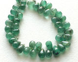 3x5 mm-4x6 mm Emerald Plain Teardrop Briolettes, Emerald Beads, Green Emerald