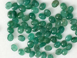 4-5mm Emerald Stones, Natural Loose Emerald Plain Oval Gemstone Lot
