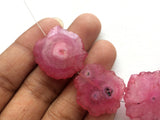 22-30 mm Pink Faceted Solar Quartz, Stalactite Slice, Natural Solar Quartz Slice