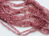 3.5 mm Pink Tourmaline Heishi Bead, Pink Tourmaline Spacer Bead, Pink Tourmaline