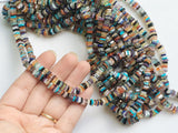 5 mm Multi Gemstone Heishi Beads, Multi Gemstone Flat Square Spacer Beads, Multi