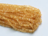 4-4.5 mm Citrine Heishi Beads, Natural Citrine Square Spacer Beads, Orange