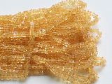 4-4.5 mm Citrine Heishi Beads, Natural Citrine Square Spacer Beads, Orange