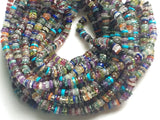 5 mm Multi Gemstone Spacer Bead, Natural Multi Gemstone Tyre Bead, Disco Spacer