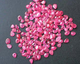 2x3mm-3x4mm Ruby Pear Cut Stones, Natural Loose Ruby Cut Stone Gems