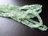 5.5 mm Green Amethyst Heishi Beads, Natural Green Amethyst Spacer Beads, Green