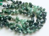 8mm Approx., Emerald Faceted Heart Beads, Natural Emerald Briolettes, Emerald