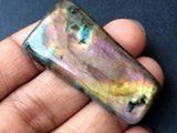 22x42mm Labradorite Plain fancy Cabochon, Rare Purple Fire Labradorite, 1 Pc