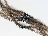 5x7 mm Smoky Quartz Faceted Pear Briolette, Smoky Quartz Briolette Beads, Shaded