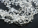 4x6 mm-5x7 mm Crystal Quartz Faceted Pear Beads, Crystal Quartz Pear Beads