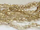 6-8 mm Beer Quartz Plain Heart Briolettes, Natural Beer Quartz Bead, Beer Quartz