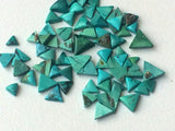 4-7mm., Tibetan Turquoise Cabochons, Original Smooth Trillion Shape Turquoise