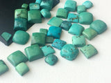 8-11mm Tibetan Turquoise Plain Cabochons, Original Smooth Square Turquoise