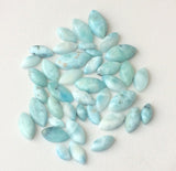 6x12mm - 10x20mm Larimar Plain Cabochons, Original Larimar Smooth Marquise