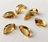 6x11mm-7x15mm Citrine Fancy Shape Cut Stone Lot, Faceted Rare Citrine, 3 Pcs