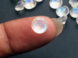 7mm Rainbow Moonstone Faceted Round Cut, Loose Rainbow Moonstone Gemstones